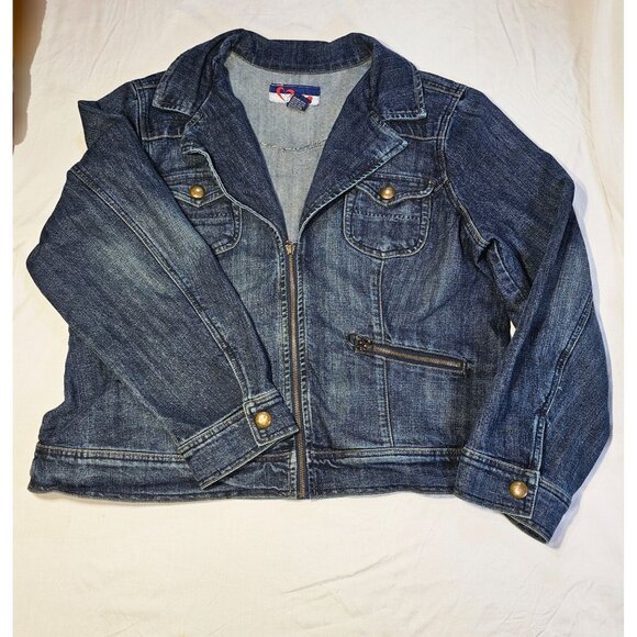 WAK Women's 18/20W Denim Zip Up Jean Jacket - Picture 1 of 8